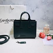 YSL CLASSIC SAC DE JOUR NANO IN EMBOSSED CROCODILE SHINY LEATHER Forest 392035 22 x 18 x 11 cm - 6