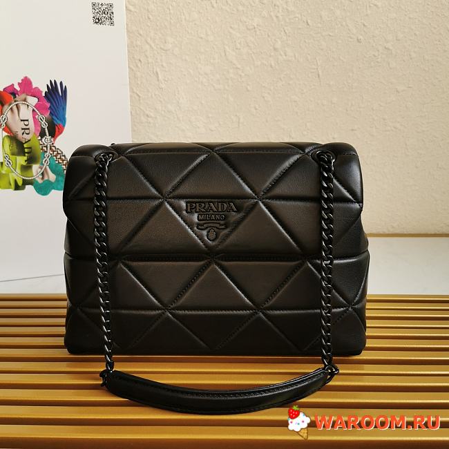 PRADA Large Nappa Leather Prada Spectrum Bag Black 1BD231 27 × 18.5 × 9 cm - 1