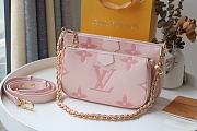 LOUIS VUITTON MULTI POCHETTE ACCESSOIRES MONOGRAM EMPREINTE LEATHER Pink M80448 24 x 13.5 x 4 cm - 1
