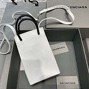 BALENCIAGA SHOPPING PHONE HOLDER IN WHITE 5938260 12 x 4.5 x 18 cm - 3