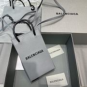 BALENCIAGA SHOPPING PHONE HOLDER IN GREY 5938260 12 x 4.5 x 18 cm  - 1