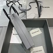 BALENCIAGA SHOPPING PHONE HOLDER IN GREY 5938260 12 x 4.5 x 18 cm  - 4
