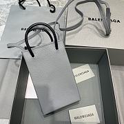 BALENCIAGA SHOPPING PHONE HOLDER IN GREY 5938260 12 x 4.5 x 18 cm  - 3