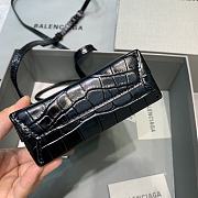 BALENCIAGA Shopping Phone Holder Croc-effect Leather Bag in Black 12 x 4.5 x 18 cm  - 6