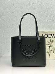 LOEWE Anagram Tote In Classic Calfskin Black A657T23X02 30cm  - 1