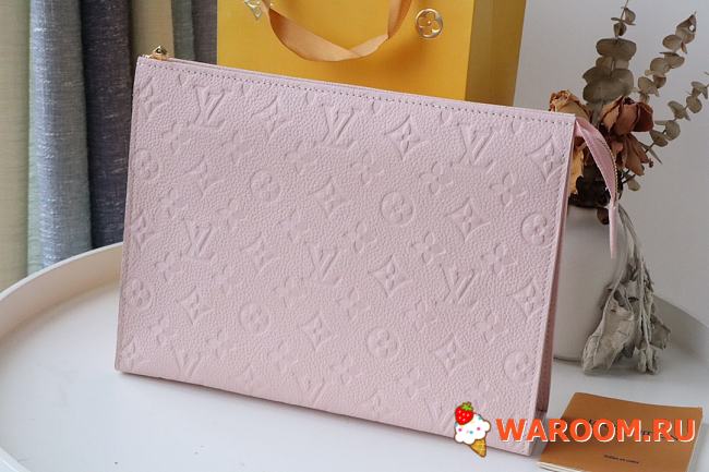 LOUIS VUITTON POCHETTE VOYAGE Monogram Eclipse in Pink M61692 26 x 20 x 5 cm - 1