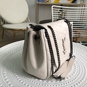 YSL NOLITA SMALL BAG IN VINTAGE LEATHER Blanc Vintage 22 x 17.5 x 13 cm   - 2