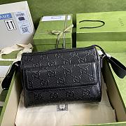 GUCCI GG Embossed Messenger Bag Black 658565 29 × 22 × 9.5 cm - 1