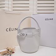 CELINE BIG BAG NANO BUCKET IN SMOOTH CALFSKIN White 187243A4T 21 x 15 x 15 cm - 1