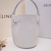 CELINE BIG BAG NANO BUCKET IN SMOOTH CALFSKIN White 187243A4T 21 x 15 x 15 cm - 6