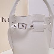 CELINE BIG BAG NANO BUCKET IN SMOOTH CALFSKIN White 187243A4T 21 x 15 x 15 cm - 3