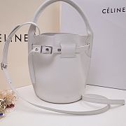 CELINE BIG BAG NANO BUCKET IN SMOOTH CALFSKIN White 187243A4T 21 x 15 x 15 cm - 2