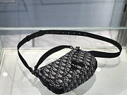 DIOR MINI SADDLE SOFT BAG Beige and Black Dior Oblique Jacquard 1ADHO003YKY 24 cm - 5