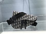 DIOR SADDLE BAG Beige and Black Dior Oblique Jacquard 1ADPO093YKY 20 x 28.5 x 5 cm - 2