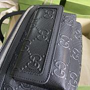 GUCCI GG Embossed Belt Bag Leather Black 645093 28 × 18 × 8 cm - 5