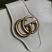 GUCCI Medium Tote With Double G White Leather 649577 35 x 32 x 11 cm - 3