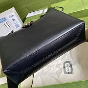 GUCCI Medium Tote With Double G Black Leather 649577 35 x 32 x 11 cm - 6