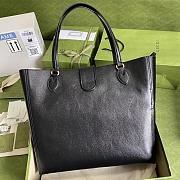 GUCCI Medium Tote With Double G Black Leather 649577 35 x 32 x 11 cm - 4