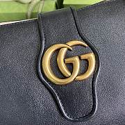 GUCCI Medium Tote With Double G Black Leather 649577 35 x 32 x 11 cm - 3