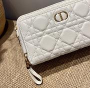 DIOR CARO DOUBLE POUCH Supple Cannage Calfskin White S5037UWHC 19 x 10.5 x 5 cm - 5