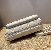 DIOR CARO DOUBLE POUCH Supple Cannage Calfskin White S5037UWHC 19 x 10.5 x 5 cm - 6