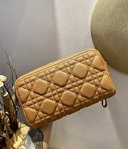 DIOR CARO DOUBLE POUCH Supple Cannage Calfskin Brown S5037UWHC 19 x 10.5 x 5 cm - 4