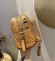 DIOR CARO DOUBLE POUCH Supple Cannage Calfskin Brown S5037UWHC 19 x 10.5 x 5 cm - 5