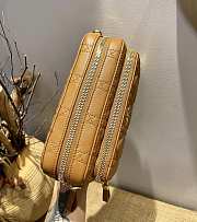 DIOR CARO DOUBLE POUCH Supple Cannage Calfskin Brown S5037UWHC 19 x 10.5 x 5 cm - 3