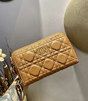 DIOR CARO DOUBLE POUCH Supple Cannage Calfskin Brown S5037UWHC 19 x 10.5 x 5 cm - 2
