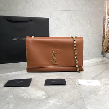 YSL KATE Reversible Medium In Suede and Smooth Leather Bag Brown 553804 28.5 x 20 x 6 cm