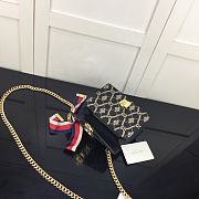 GUCCI MINI SYLVIE Chain Bag Black Leather 431666 19 x 14 x 7.5 cm - 5