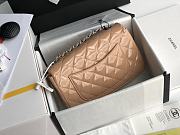 CHANEL CF Mini Patent Calfskin & Silver Metal Beige Bag 20cm - 4