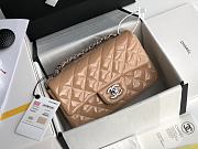 CHANEL CF Mini Patent Calfskin & Silver Metal Beige Bag 20cm - 5
