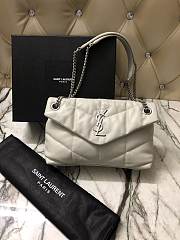 YSL PUFFER SMALL BAG IN QUILTED LAMBSKIN White 5774761 29 x 17 x 11 cm  - 1