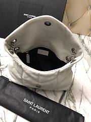 YSL PUFFER SMALL BAG IN QUILTED LAMBSKIN White 5774761 29 x 17 x 11 cm  - 3