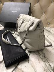 YSL PUFFER SMALL BAG IN QUILTED LAMBSKIN White 5774761 29 x 17 x 11 cm  - 6