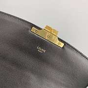 CELINE MEDIUM TRIOMPHE BAG IN TEXTILE WITH TRIOMPHE EMBROIDERY AND CALFSKIN Black 191242 22 x 16 x 7 cm - 6