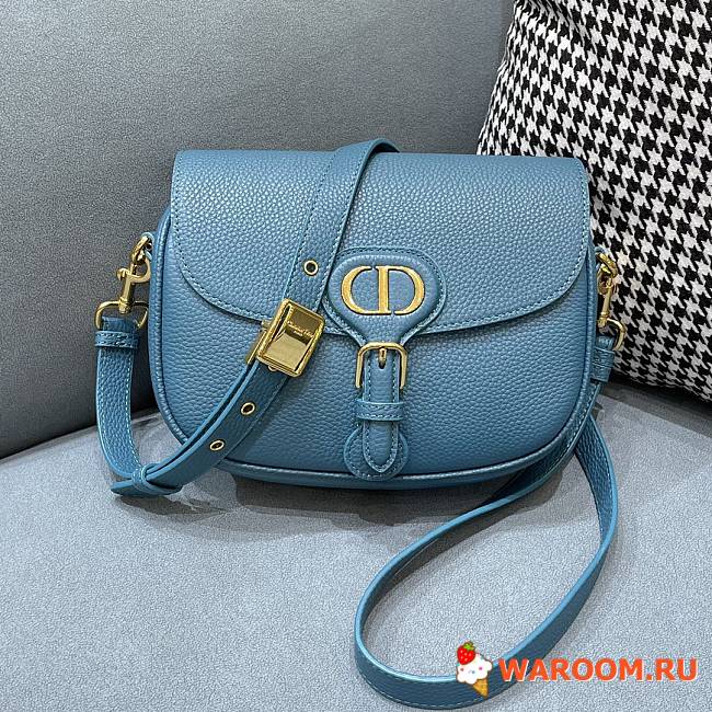 DIOR MEDIUM BOBBY BAG Blue Box Calfskin M9319UMOL 22 x 7 x 18 cm - 1