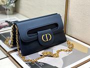 DIOR Medium Double Bag Blue 28 x 16.5 x 3 cm  - 4
