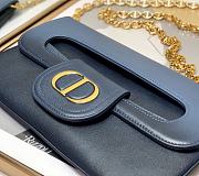 DIOR Medium Double Bag Blue 28 x 16.5 x 3 cm  - 2