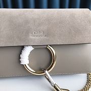 CHLOÉ FAYE SMALL SHOULDER BAG Motty Grey CHC15US127 24 x 7 x 15 cm  - 2