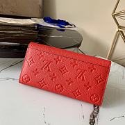 LOUIS VUITTON SARAH WALLET MONOGRAM EMPREINTE LEATHER Scarlet M68708 19 x 10 x 2 cm - 6
