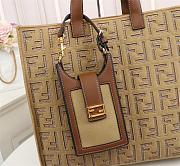 FENDI SPRING SUMMER 2021 TOTE Bag Monogram Beige 38 x 34 x 20 cm - 2