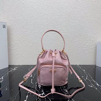 PRADA Duet Re-Nylon Shoulder Bag Alabaster Pink 1BH038 23 × 18 × 12 cm 