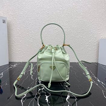 PRADA Duet Re-Nylon Shoulder Bag Aqua 1BH038 23 × 18 × 12 cm 