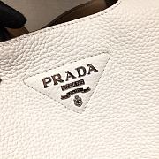 PRADA Dynamique Leather Handbag White and Caramel 1BG335 25 x 21.5 x 14 cm - 3