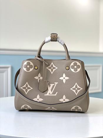 LOUIS VUITTON MONTAIGNE MM BICOLOR MONOGRAM EMPREINTE LEATHER Cream M45499 33 x 23 x 15 cm