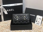 CHANEL WALLET CC Grain Leather Black 84447 15 cm - 1