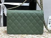 CHANEL CC Filigree WOC Grain Leather Seafoam A84451 19.5 × 3.5 × 12 cm - 4