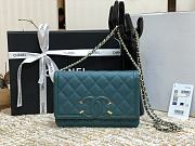 CHANEL CC Filigree WOC Grain Leather Midnight A84451 19.5 × 3.5 × 12 cm - 1